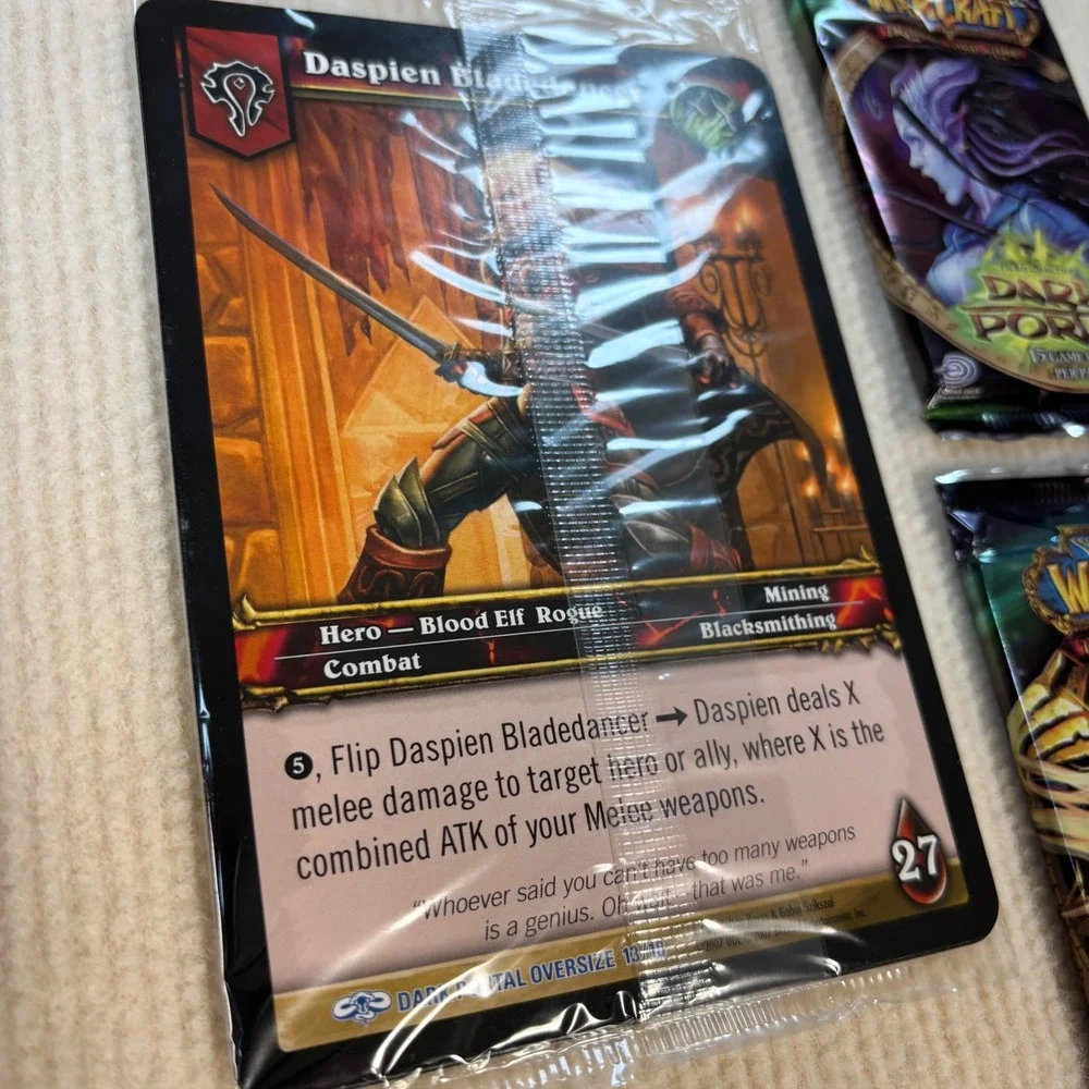 World of Warcraft Through the Dark‎ Portal 2 Sealed Packs & Oversized Hero Card
